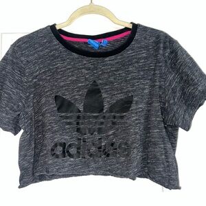 Adidas Gray Cropped T-Shirt